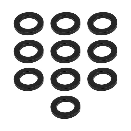 Street Pro Wheel Lug Nut Washers, Billet Aluminium, 4mm Thick / 29mm OD, Set of 10, Black
