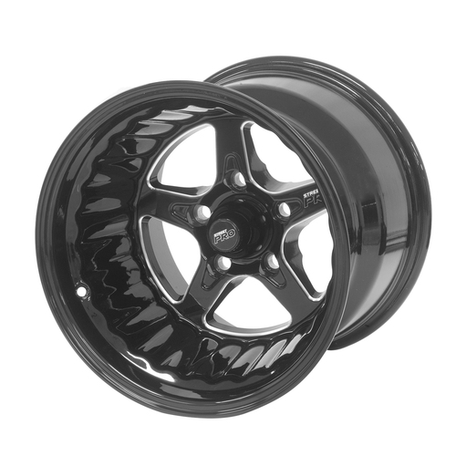 Street Pro ll Convo Pro Wheel Black 15x12' For Holden For Chevrolet Bolt Circle 5x 4.75', (-38) 5.00' Back Space