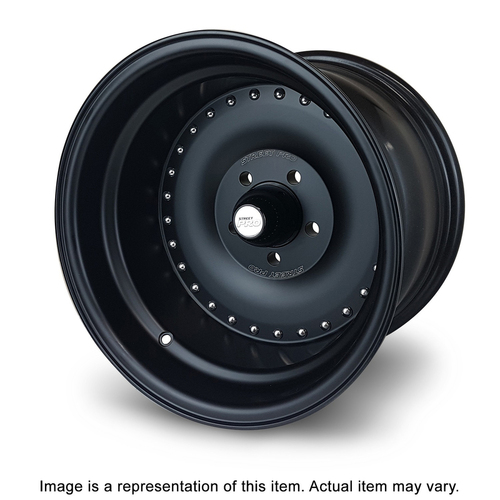 Street Pro 007 Series Wheel Blk 15x10' For Holden For Chevrolet 5 x 4.75' Bolt Circle (-25)4.5' Back Space