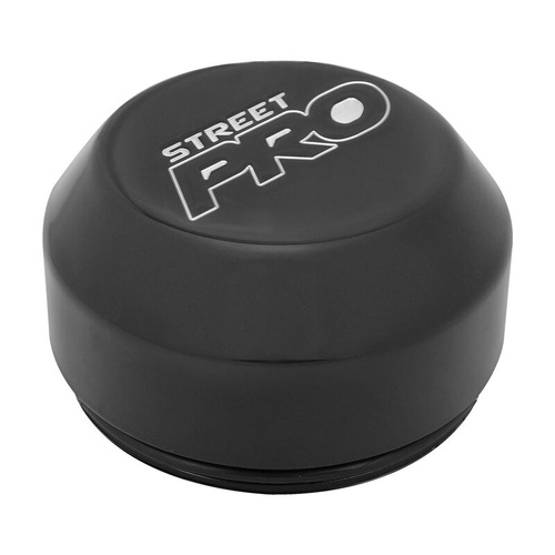 Street Pro Wheels Billet Centre Cap, For 009 Wheels, 34mm Height, Press In with O-Ring, Black